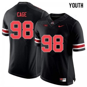 Youth Ohio State Buckeyes #98 Jerron Cage Blackout Nike NCAA College Football Jersey Jogging LCO1444MN